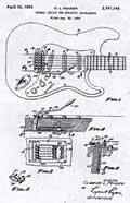 Fender Stratocaster patent sketch, 1954