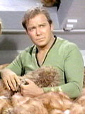 Capt. Kirk with Tribbles